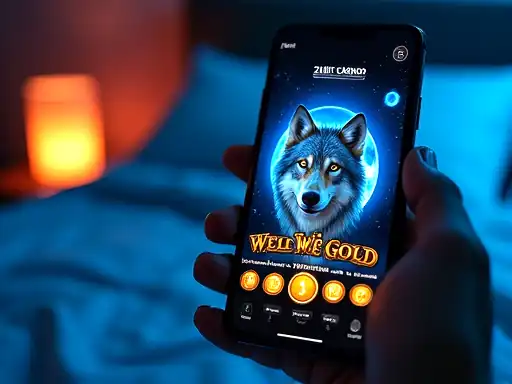 Wolf Gold pokie artwork at PokieSurf Casino